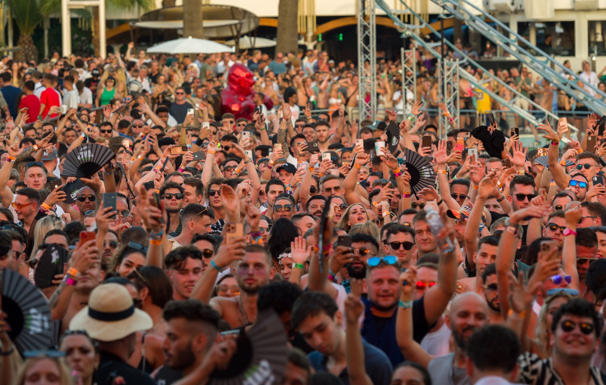 Ibiza clubbers dance