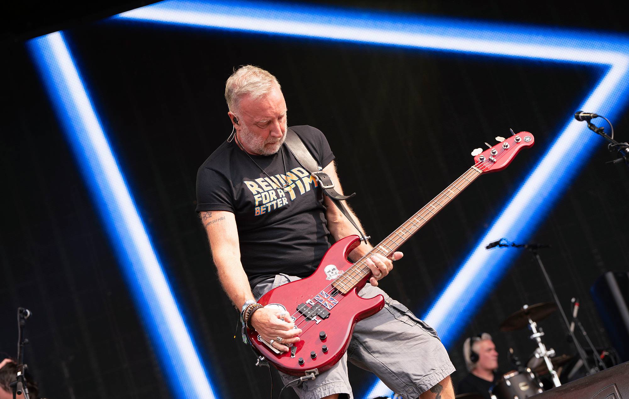 Peter Hook at Rewind Festival South at Temple Island Meadows, 2024 (Photo by Mike Prior/Redferns)
