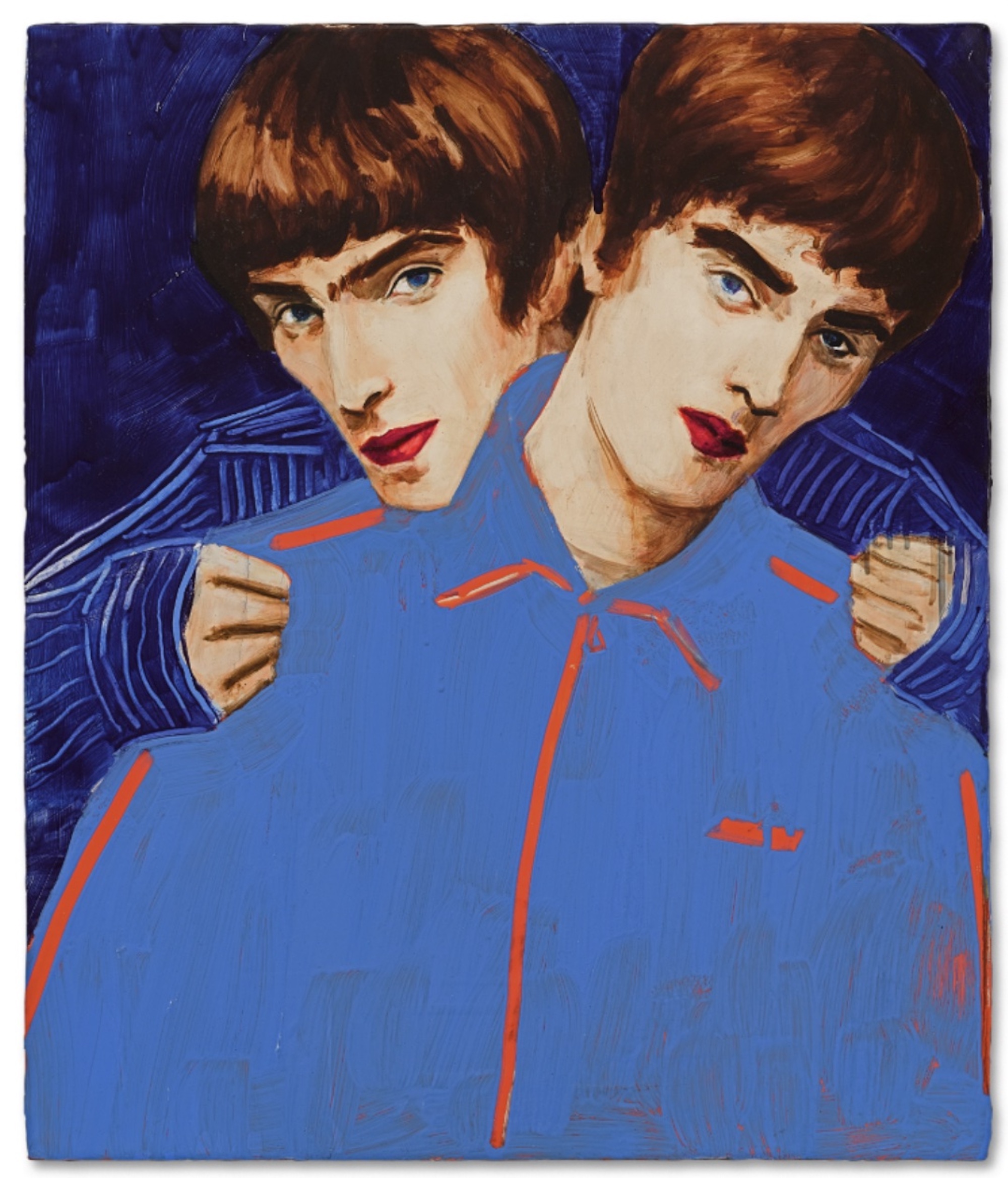 1996 portrait of Liam and Noel Gallagher by Elizabeth Peyton. CREDIT: Press