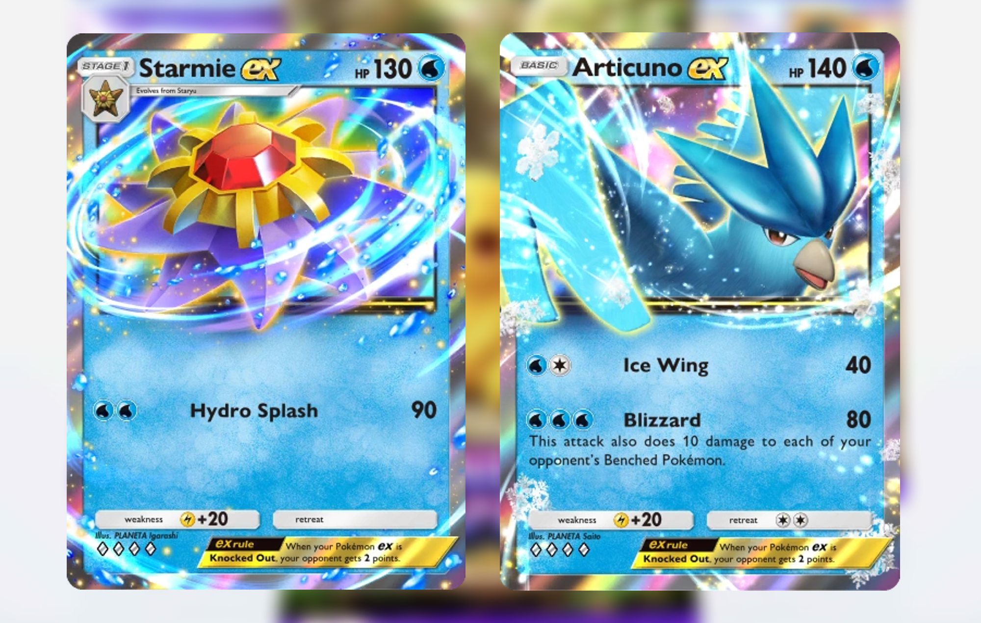 Pokemon TCG Pocket Best Decks: Both Articuno and Starmie can be seen