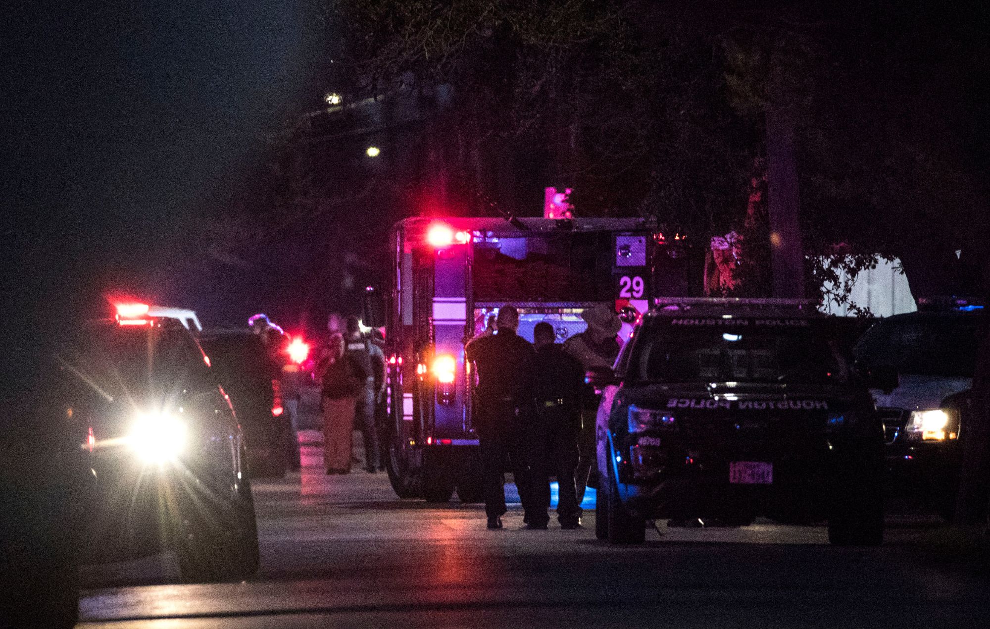 Police and ambulance called out at night in Texas