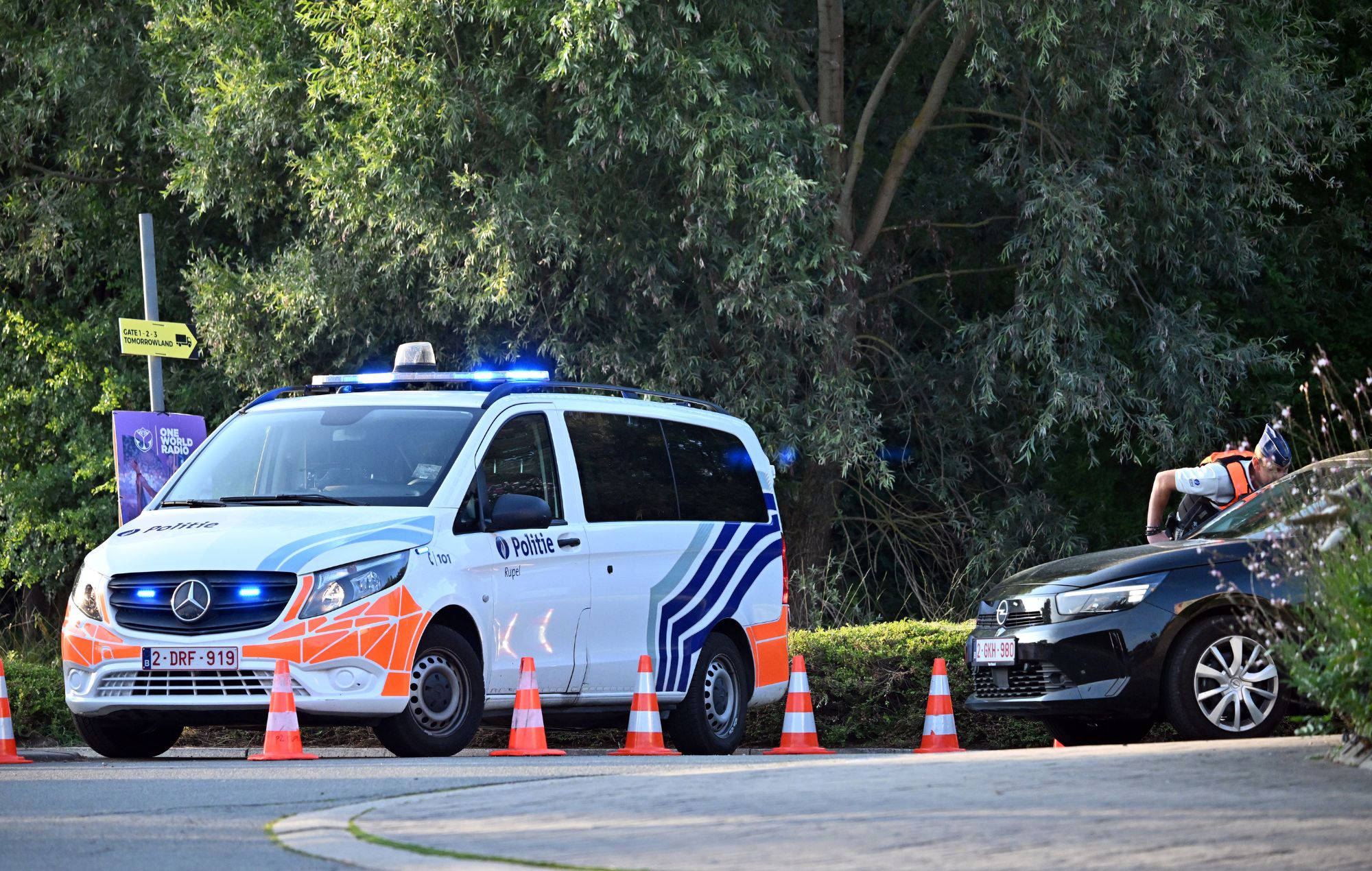 Police at the site of Tomorrowland 2025