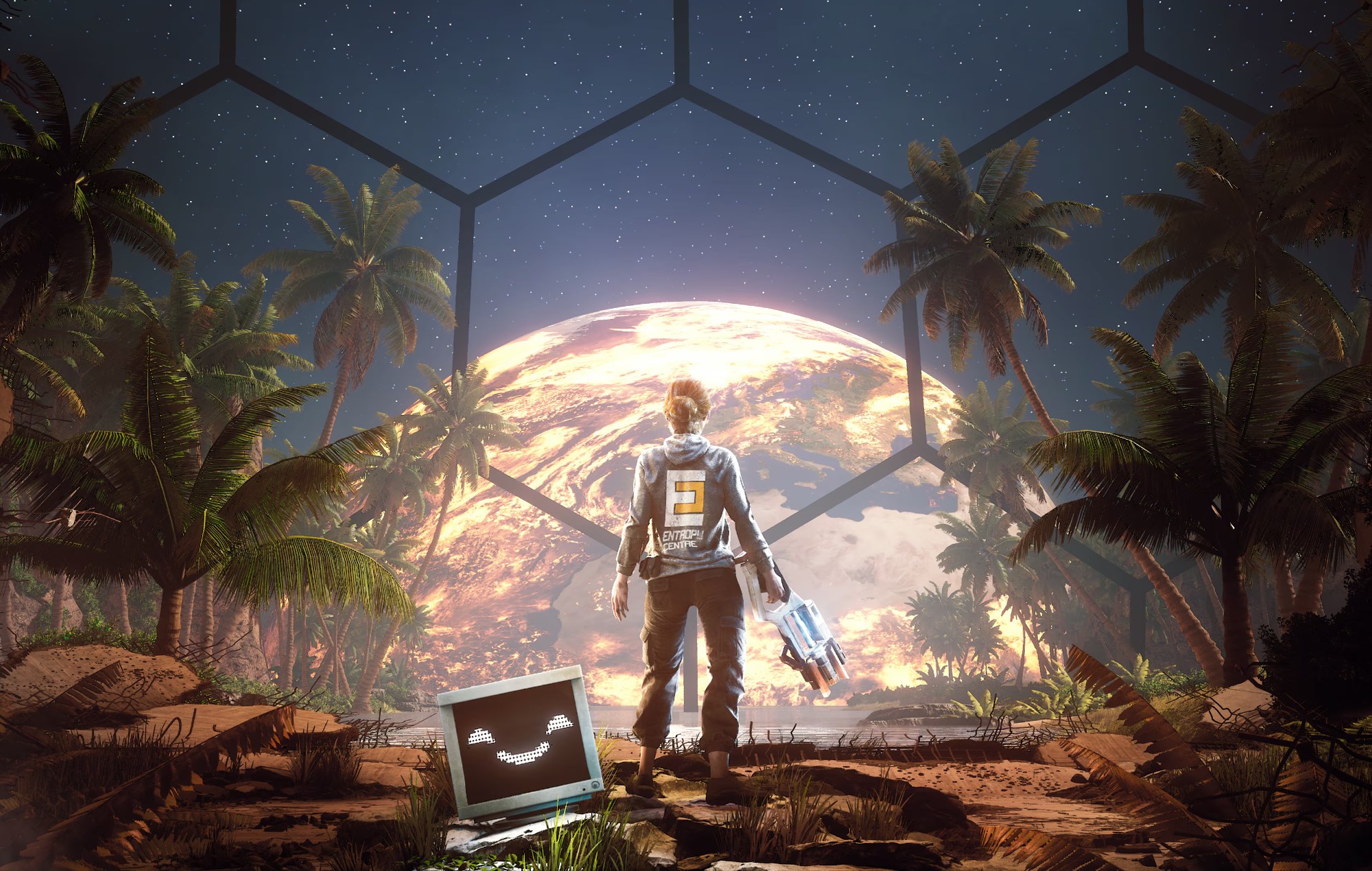 PS Plus November 2025: A character can be seen holding a gun on a mysetrious planet