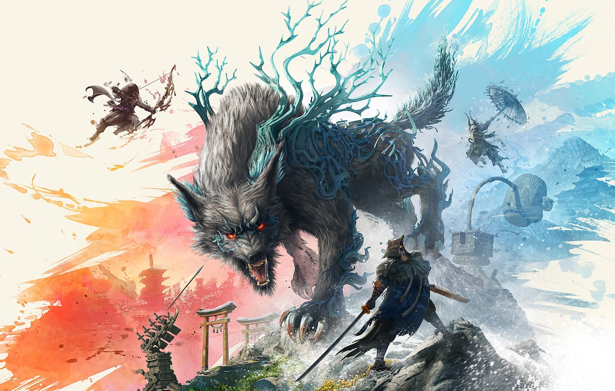 PS Plus September 2025: A creature can be seen alongside some hunters.