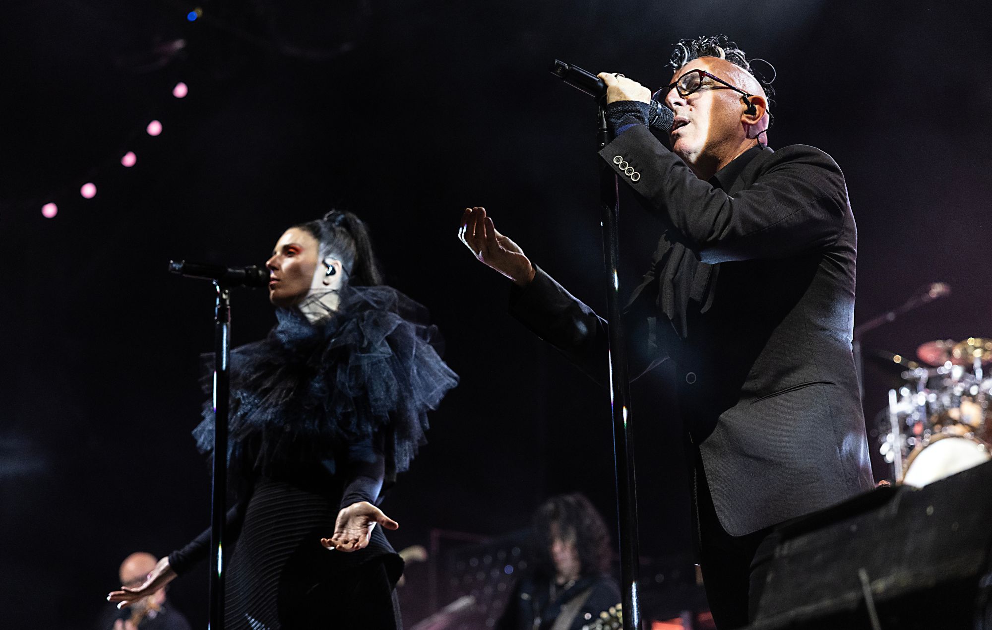 Carina Round (L) and Maynard James Keenan of Puscifer