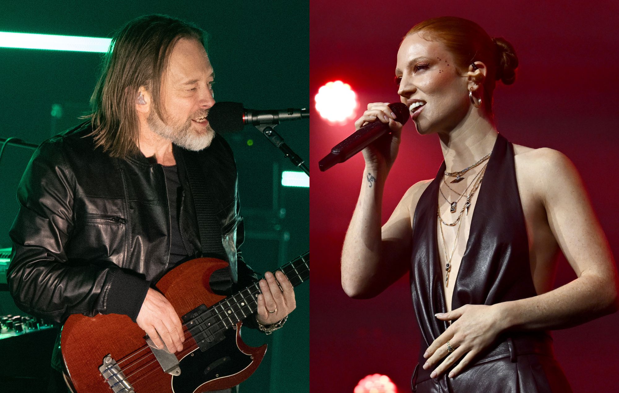 Thom Yorke of Radiohead and Jess Glynne