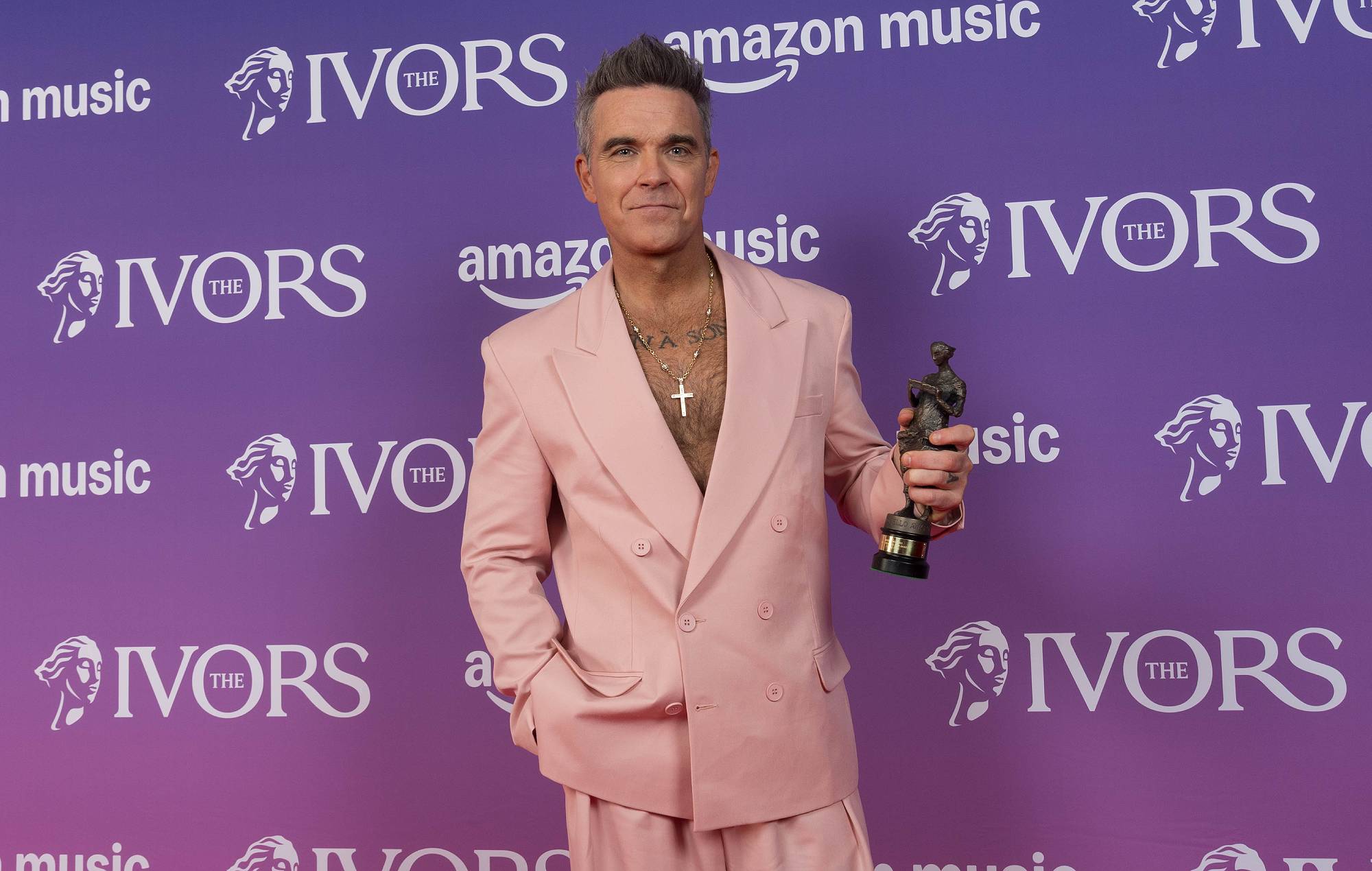 Robbie Williams at the Ivors 2025. Credit: Ivors Academy