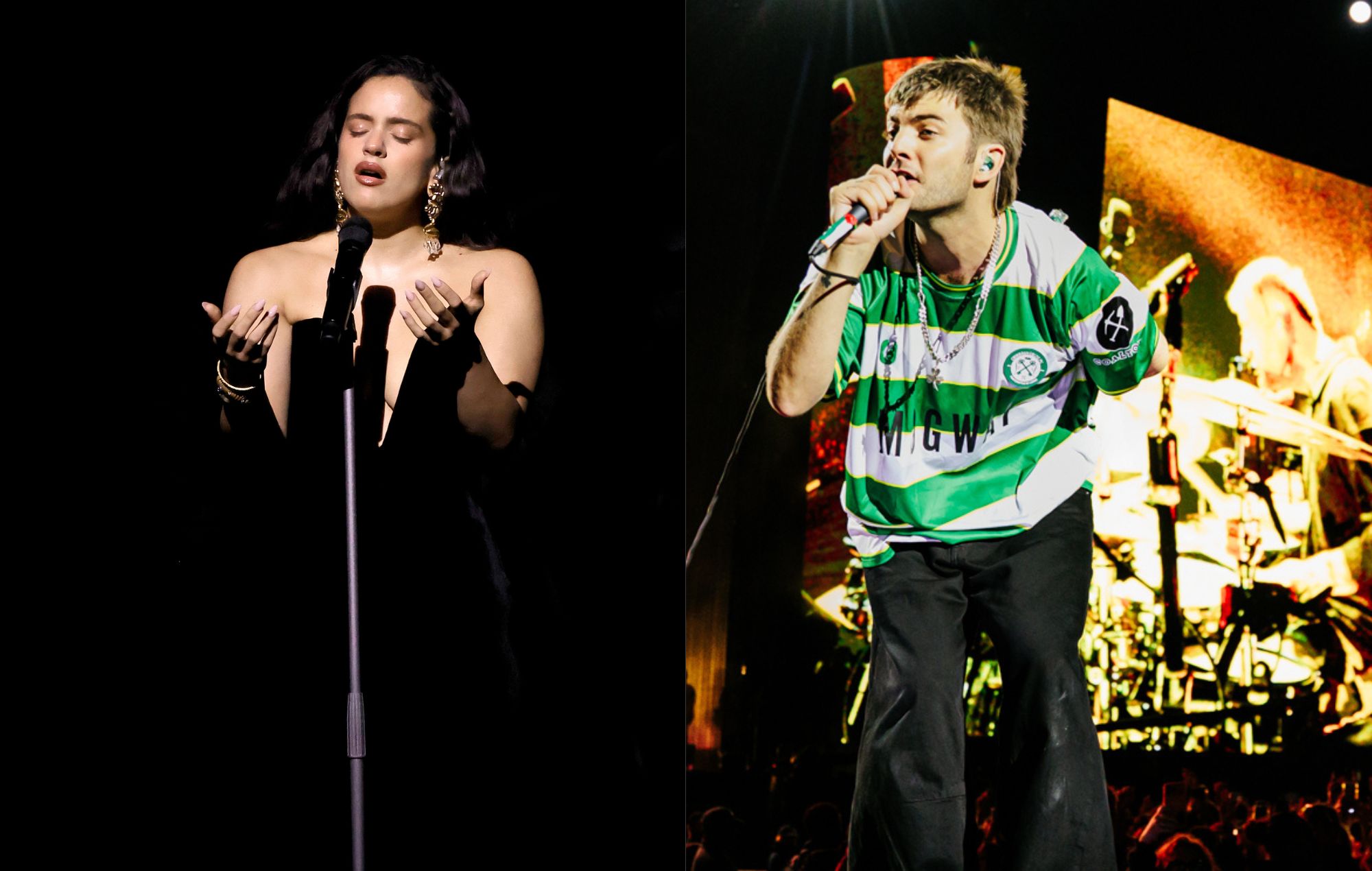 Rosalía and Fontaines D.C. CREDIT: Kevin Winter for Getty and Andy Ford for NME