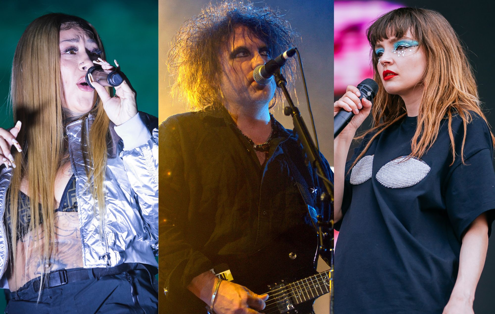Mutya Buena of Sugababes, Robert Smith of The Cure and Lauren Mayberry of Chvrches