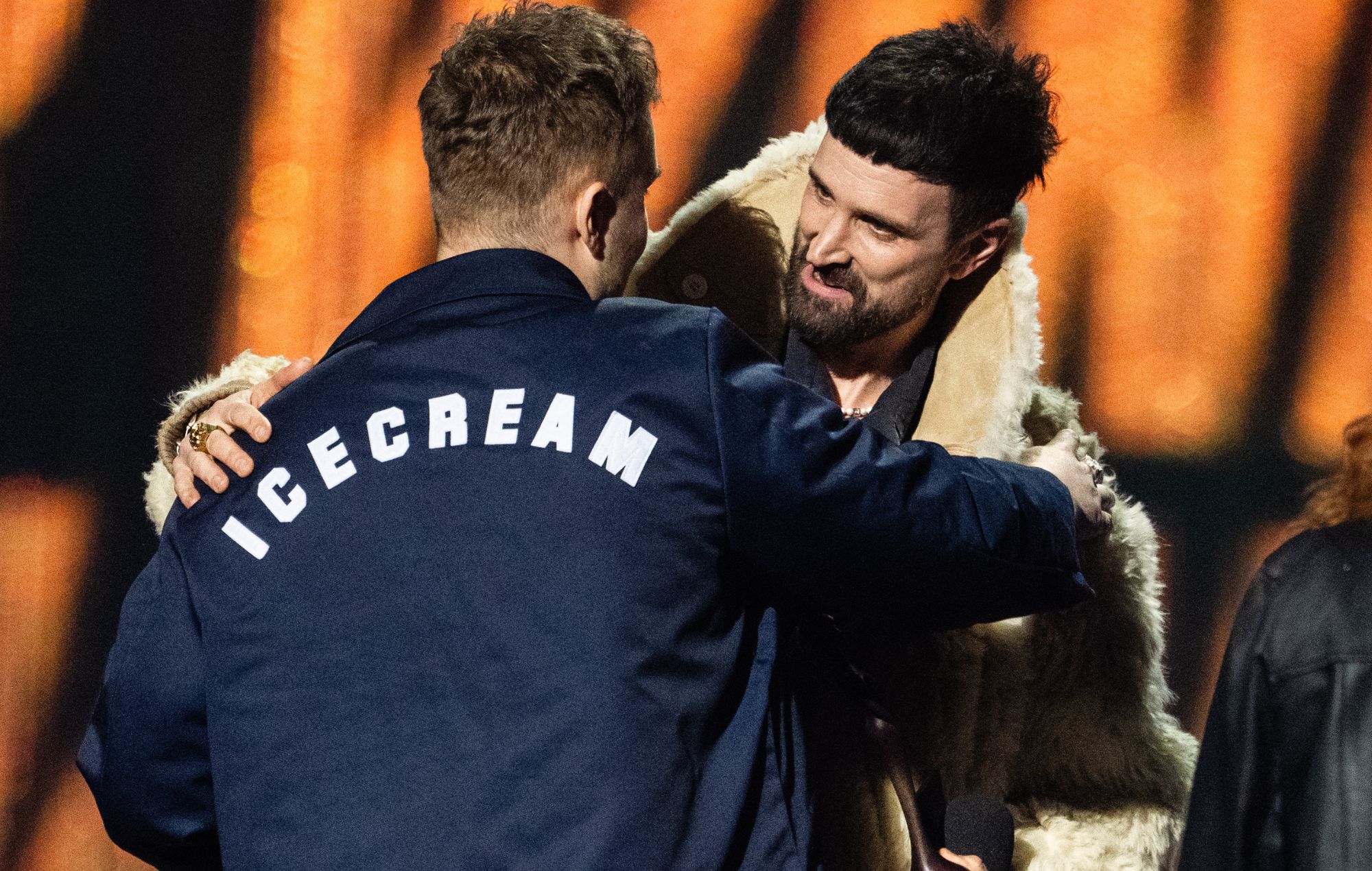 Sergio Pizzorno and Sam Fender at BRITs 2025