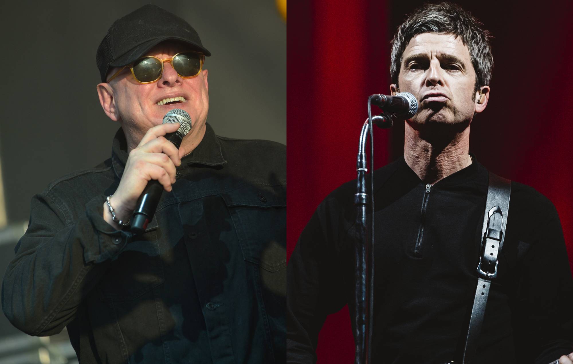 Happy Mondays' Shaun Ryder and Noel Gallagher. Credit: Jim Dyson/Getty Images/Mariano Regidor/Redferns