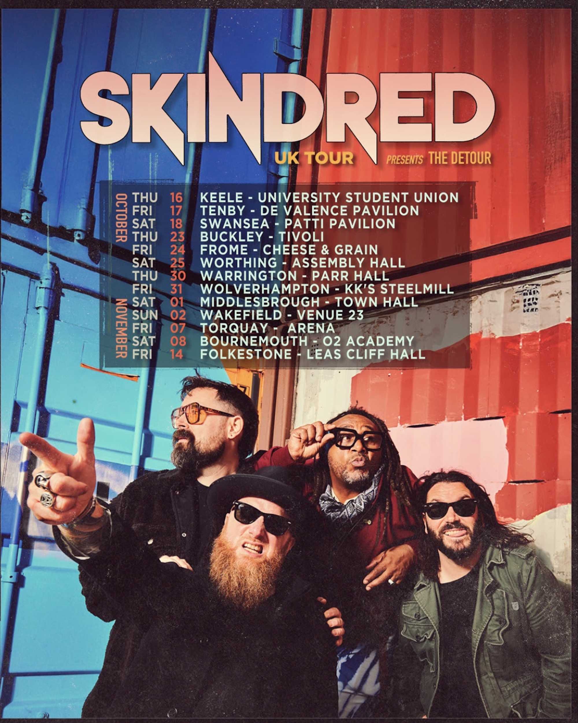 Skindred, 2025 tour poster