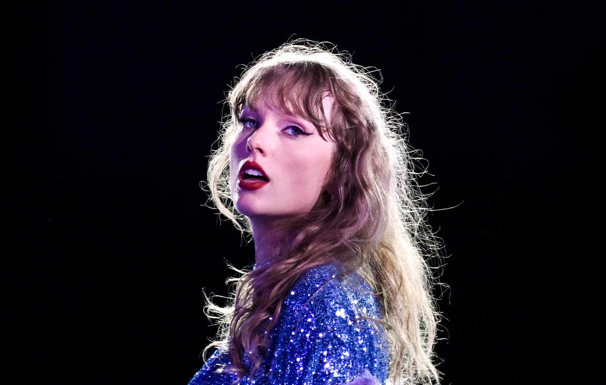 Taylor Swift performs onstage during "Taylor Swift | The Eras Tour" at Wembley Stadium on August 15, 2024 in London, England