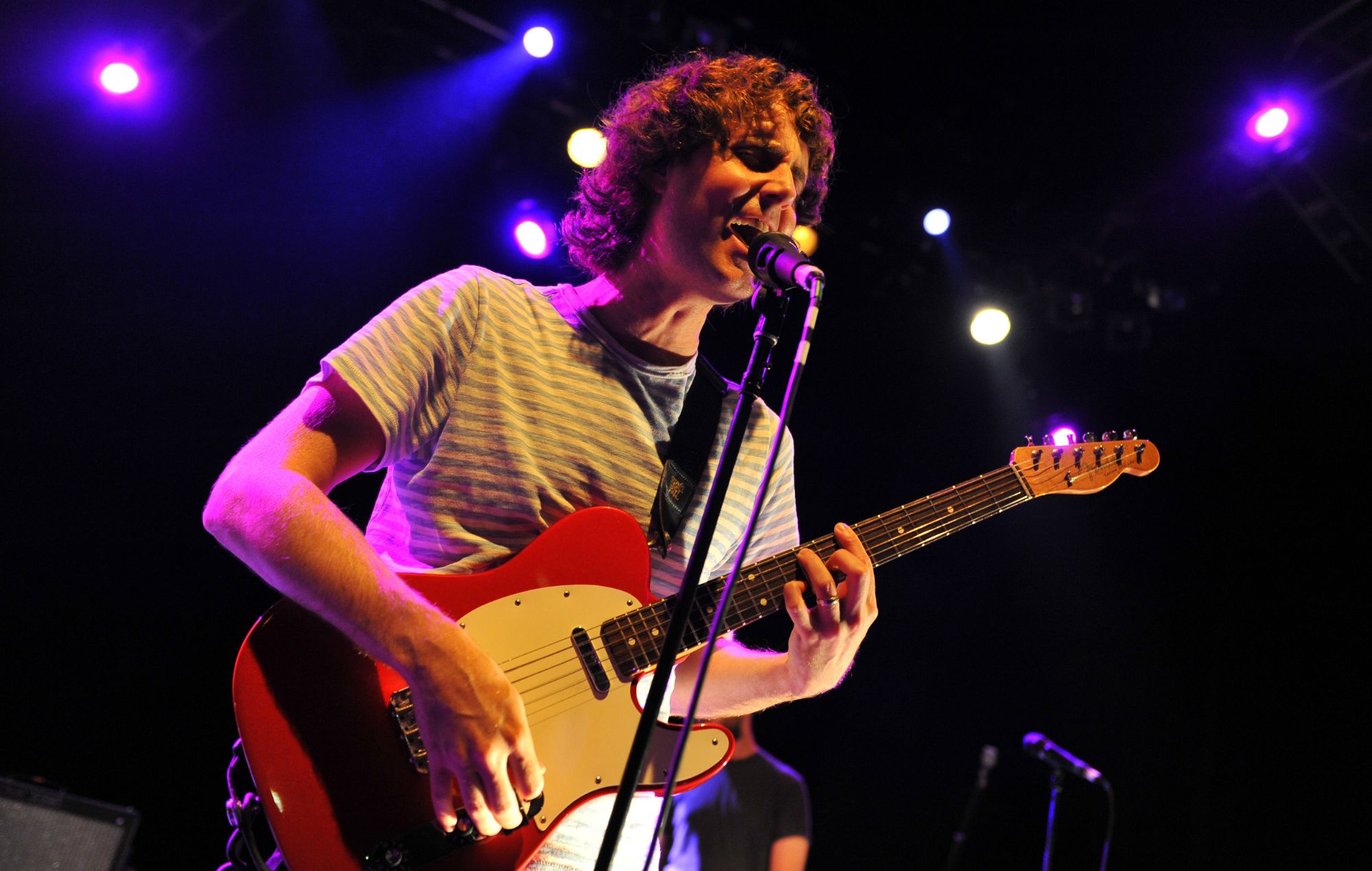 Luke Jenner of The Rapture performs live