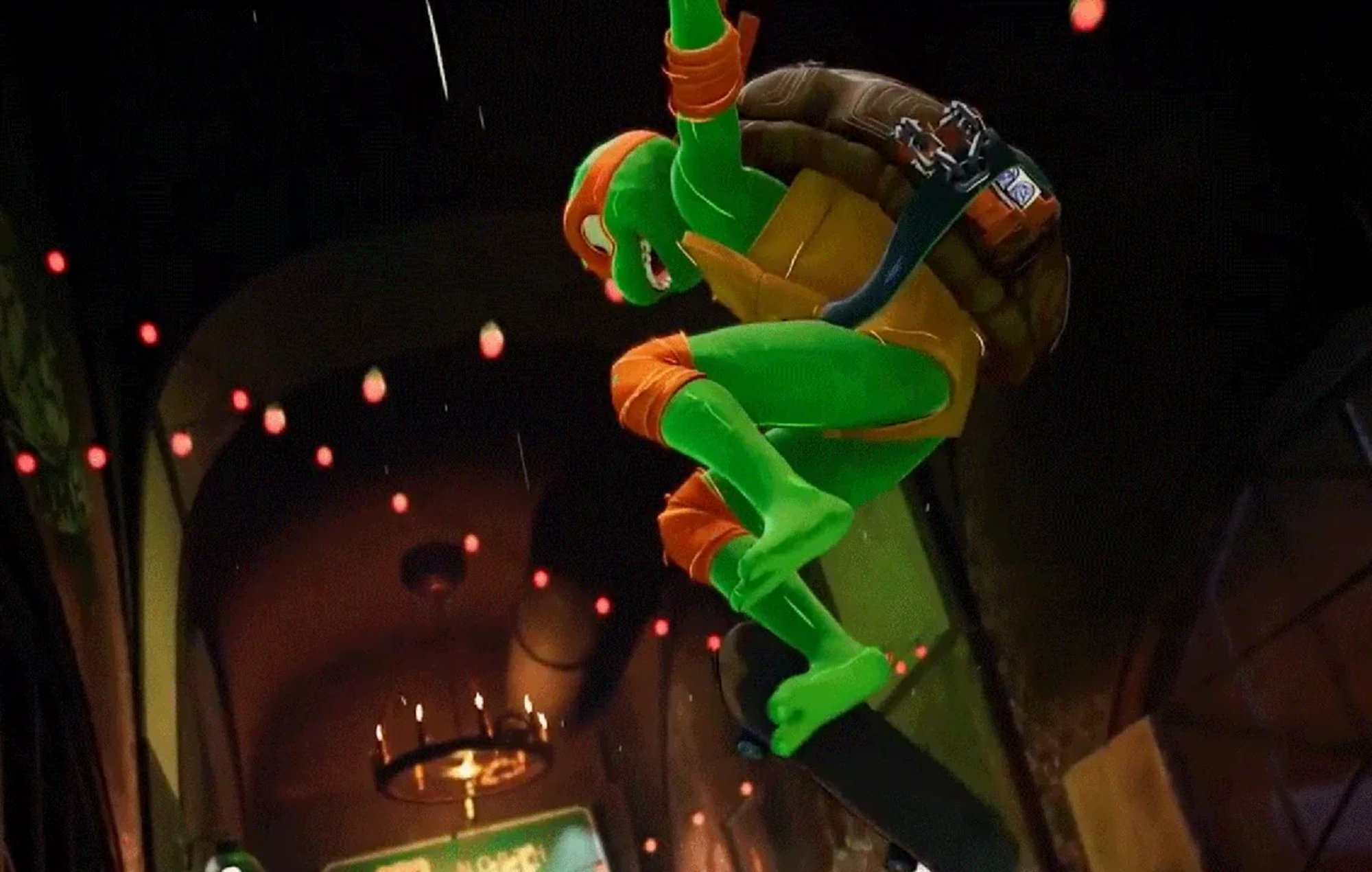 Tony Hawk's Pro Skater 3+$ Unlock Skaters: Michelangelo can be seen skating.