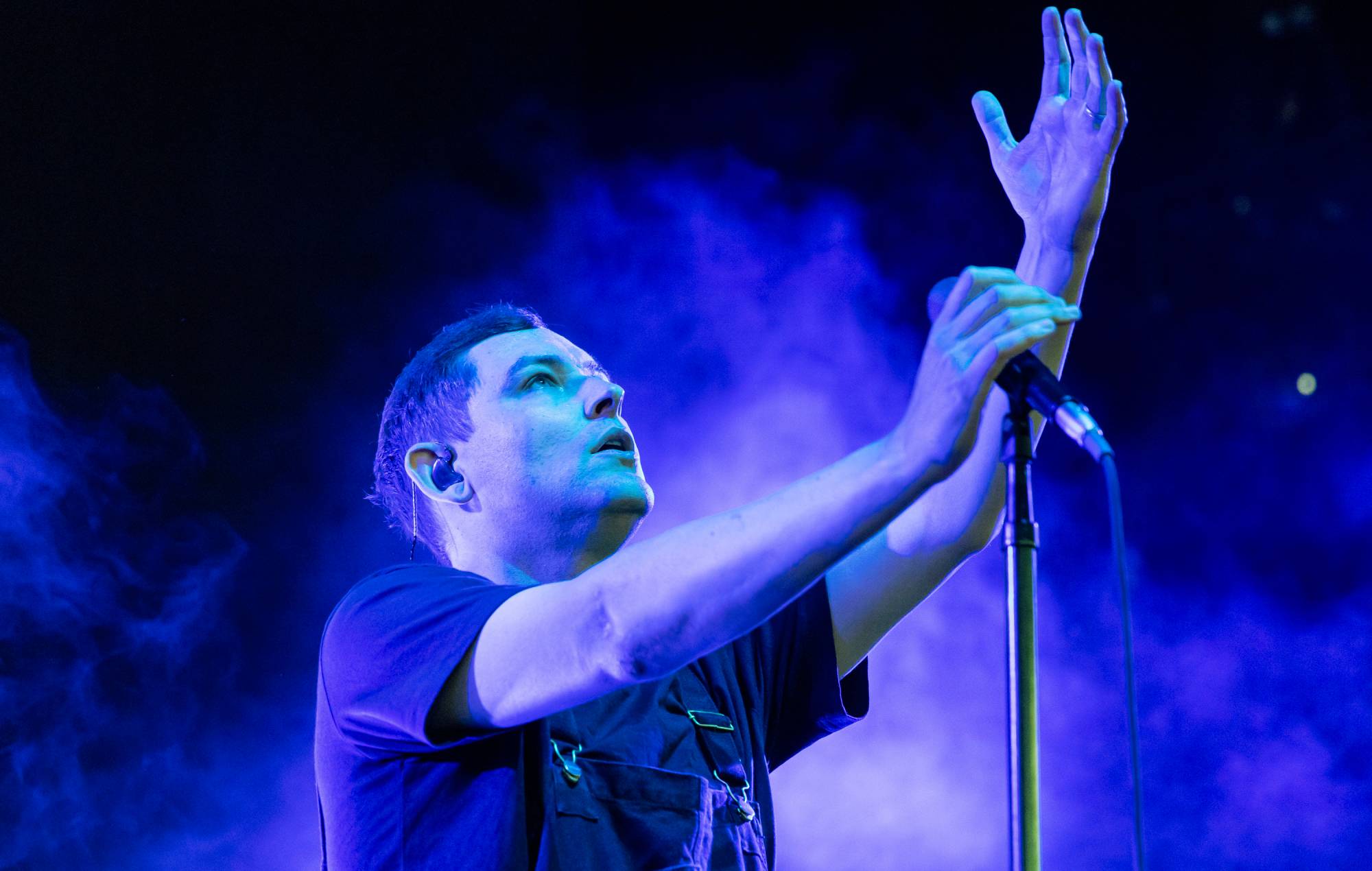James Graham of The Twilight Sad performs at Pine Knob Music Theatre on June 13, 2023 in Clarkston, Michigan. (Photo by Scott Legato/Getty Images)
