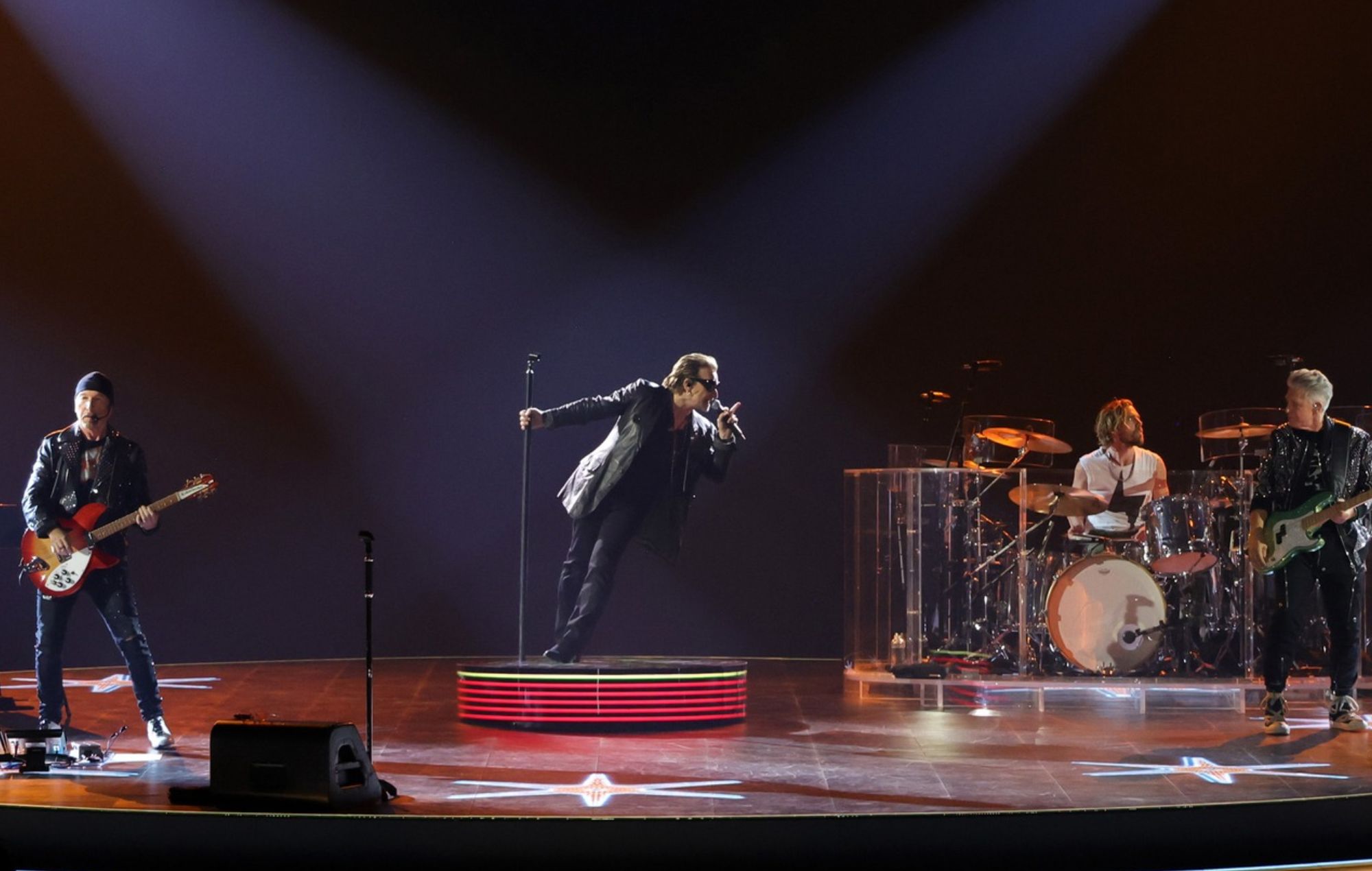 U2 perform live
