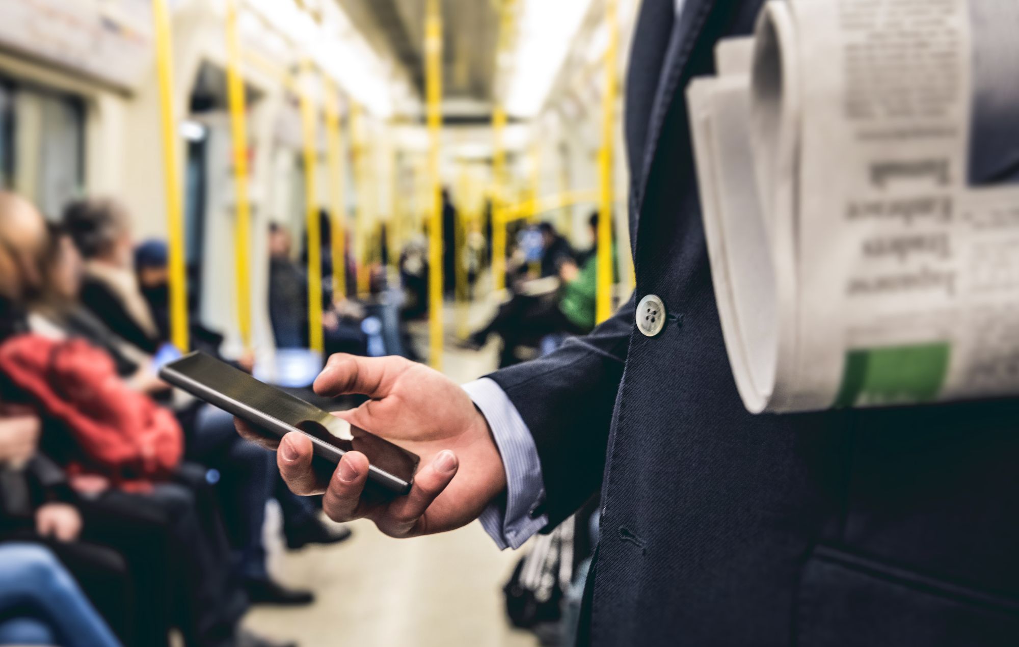 Commuting in the morning in London