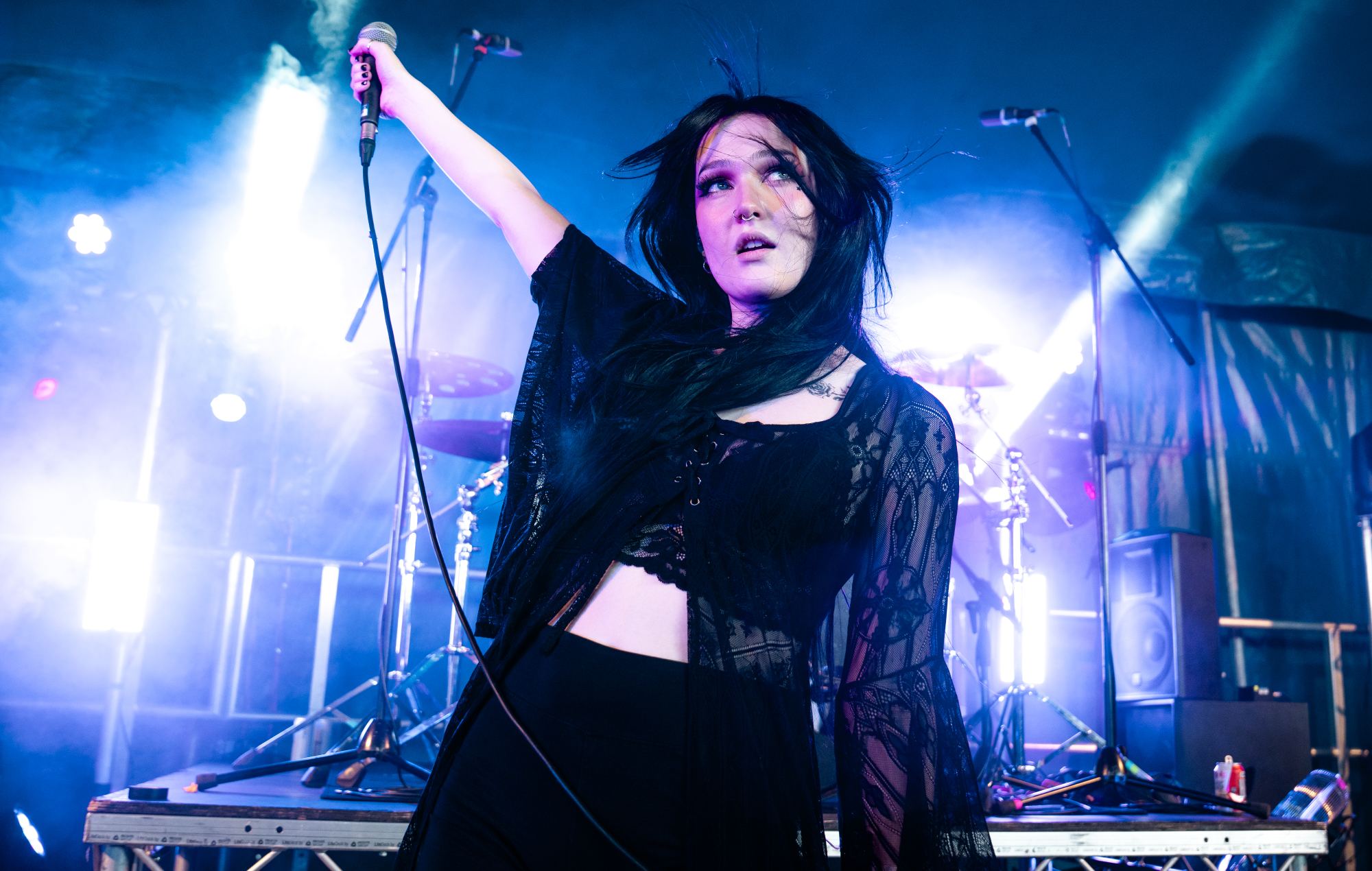 Grace Kelly of Venus Grrrls performs at 2000 Trees 2026 (Photo by James Klug/Getty Images)