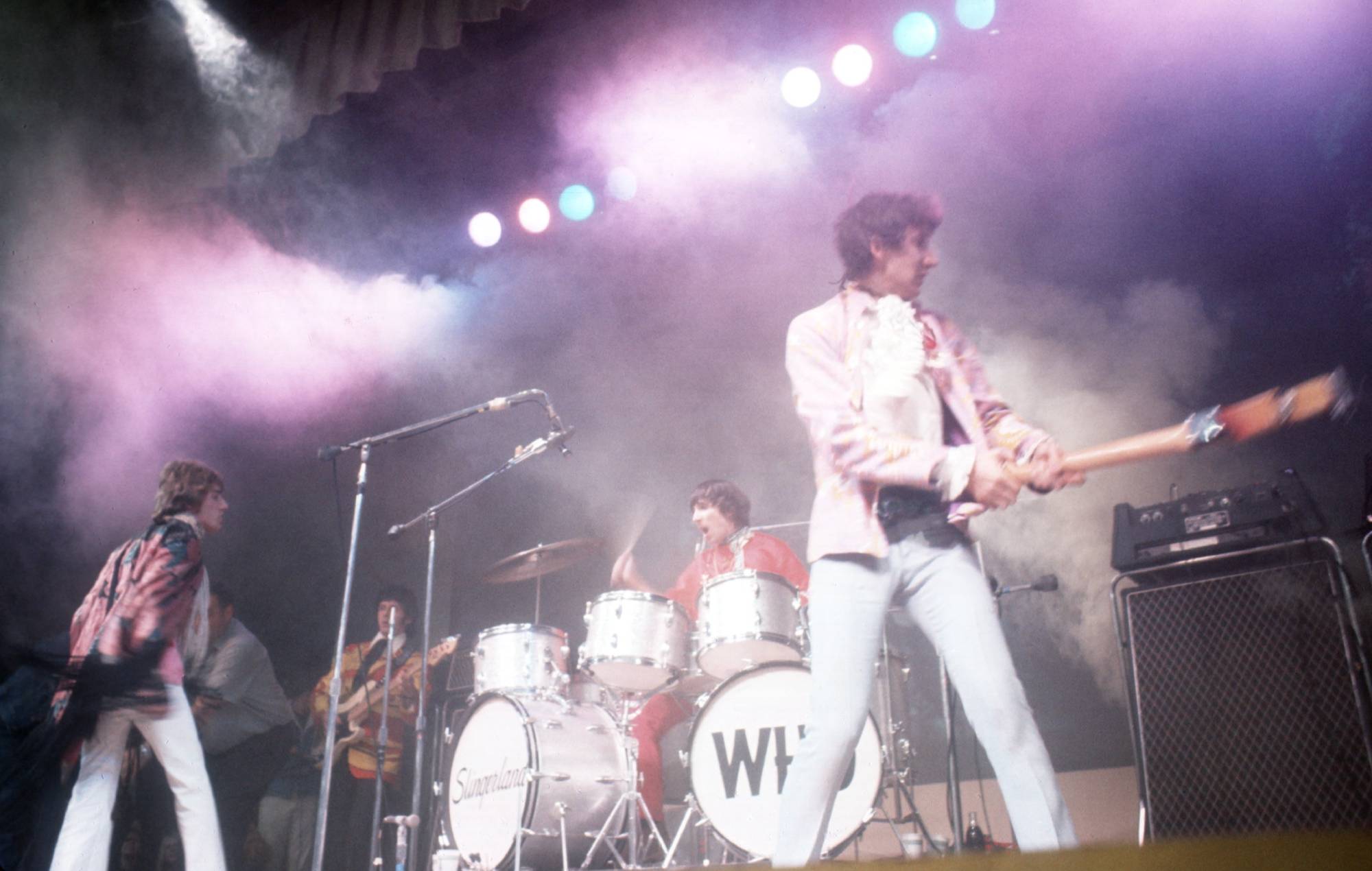 The Who perform on stage at the Monterey Pop Festival on June 18, 1967 in Monterey, California. (Photo by Paul Ryan/Michael Ochs Archives/Getty Images)