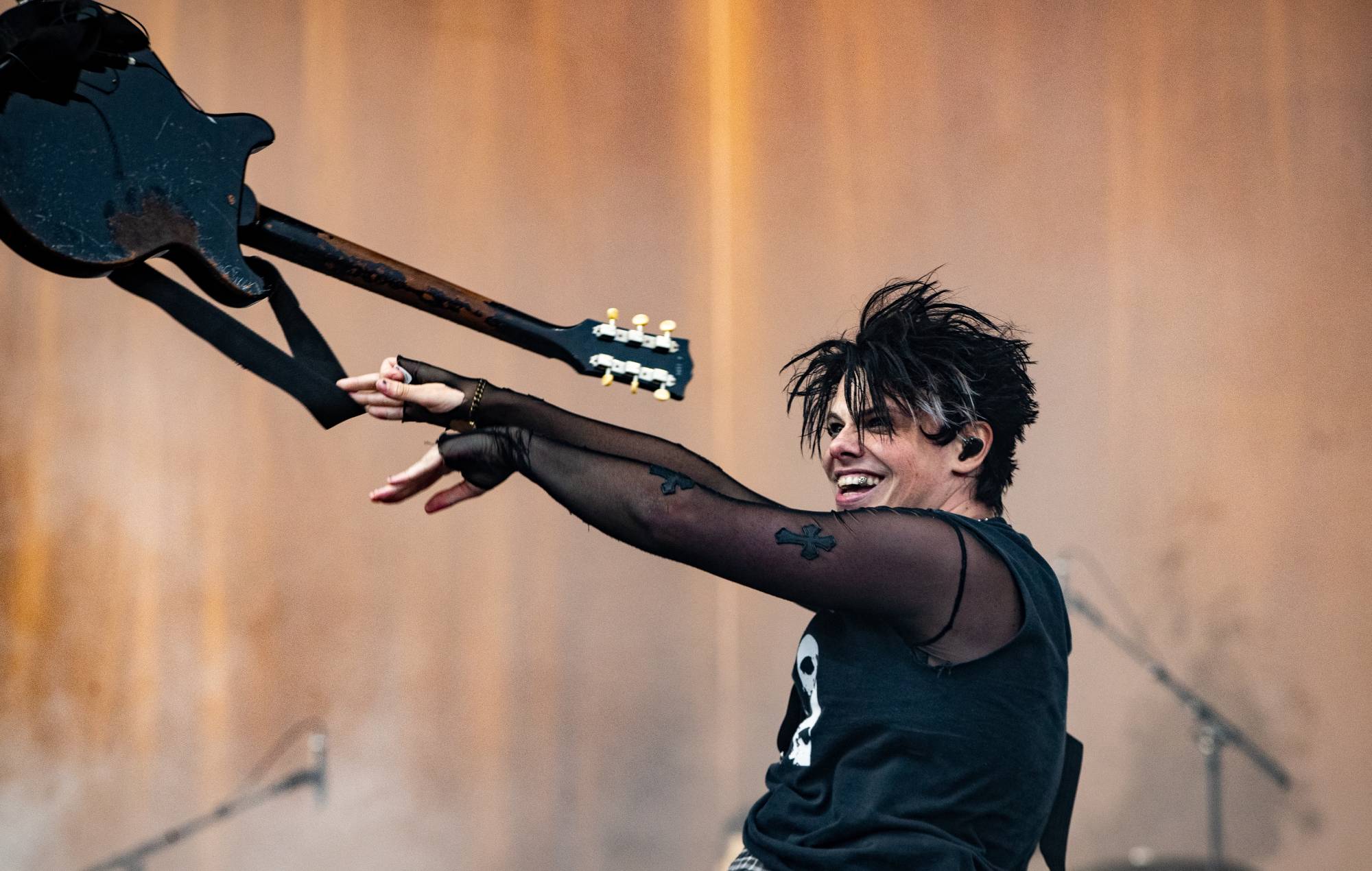 Yungblud performs during the first day of the Pinkpop music festival in Landgraaf on June 21, 2024. (Photo by Paul Bergen / ANP / AFP) / Netherlands OUT (Photo by PAUL BERGEN/ANP/AFP via Getty Images)